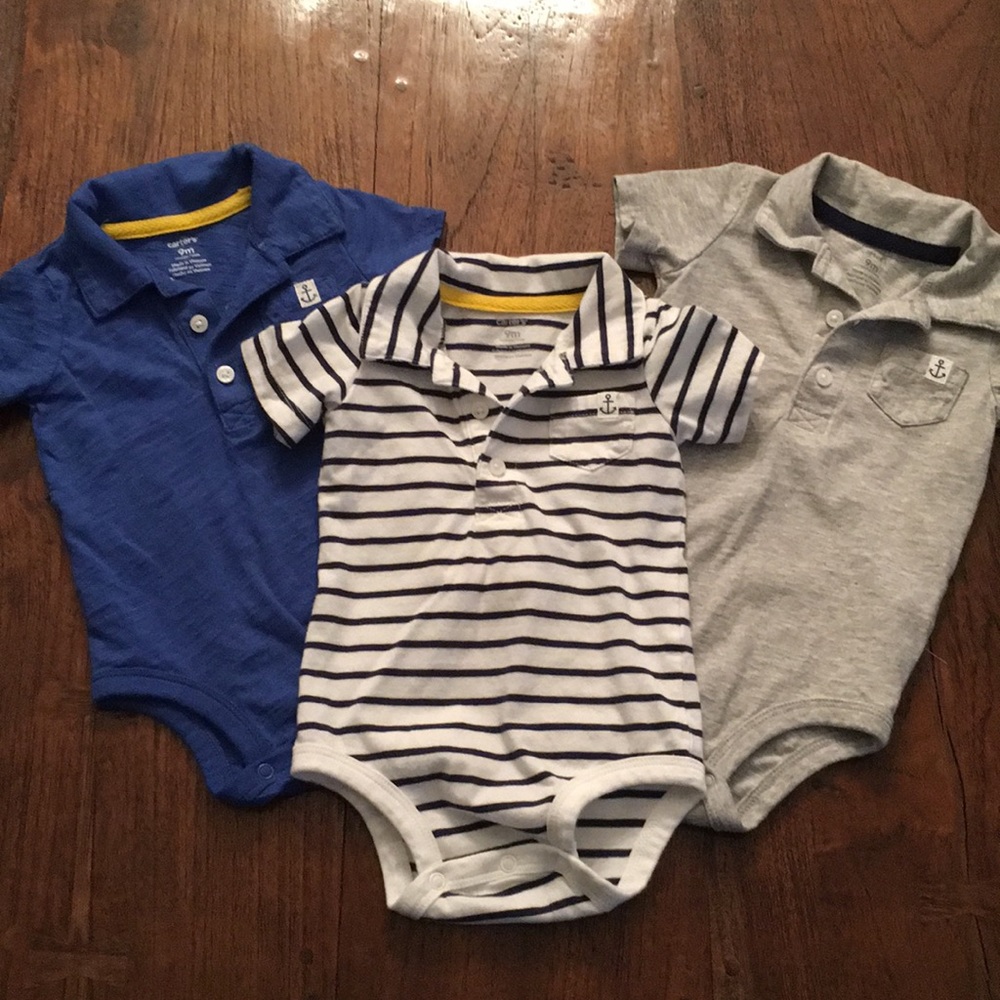 Carter’s Polo Onesies 9 months